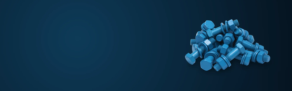 Abstract blue gradient background with rilsan flanged joint sets